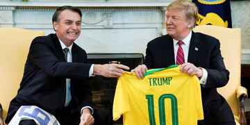 Jair Bolsonaro y Donald Trump, presidente de Brasil y expresidente de EE.UU. en una imagen de archivo.