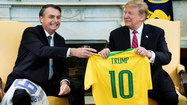 Jair Bolsonaro y Donald Trump, presidente de Brasil y expresidente de EE.UU. en una imagen de archivo.