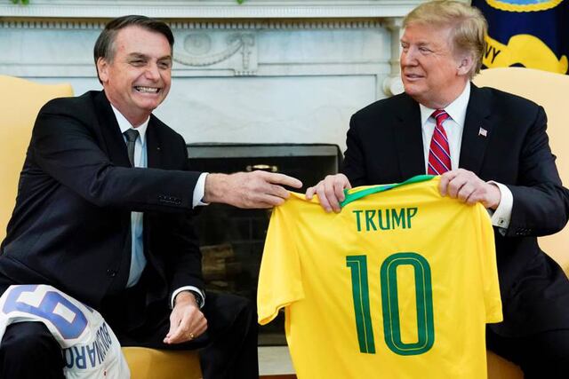 Jair Bolsonaro y Donald Trump, presidente de Brasil y expresidente de EE.UU. en una imagen de archivo.