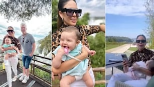 Nuevamente, Cataratas fue elegida como destino para vacacionar: Fernando Burlando y Barby Franco disfrutaron de una estadía en la zona.