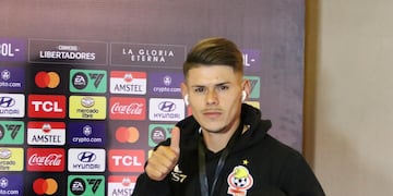 Franco "Wachi" García, delantero cordobés del Cobresal de Chile. Y rival de Talleres (Prensa Cobresal).