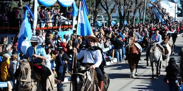 Fiesta del Dia de la Bandera en Pueblo General Belgrano. (Foto archivo).