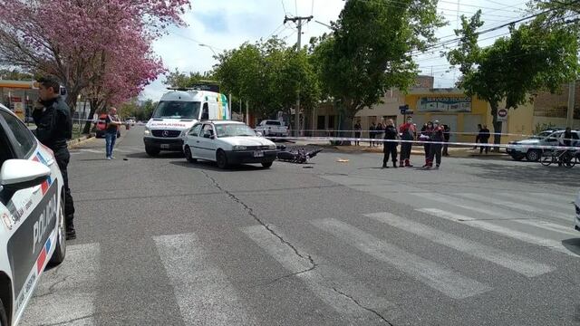El trágico accidente ocurrió en la intersección de Avenida Libertador y calle Patricias Sanjuaninas.