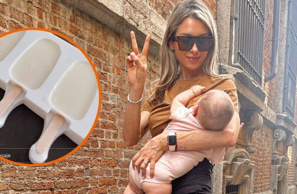 Agustina Gandolfo para las molestias del crecimiento de los dientes de su bebé: “Helados de leche materna”