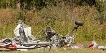 La ala delta del hombre de Bragado quedó completamente destruida.