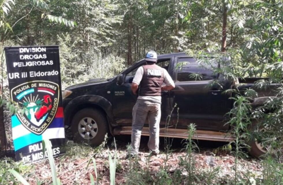 Una camioneta robada en Eldorado fue abandonada en un eucaliptal de Colonia Delicia