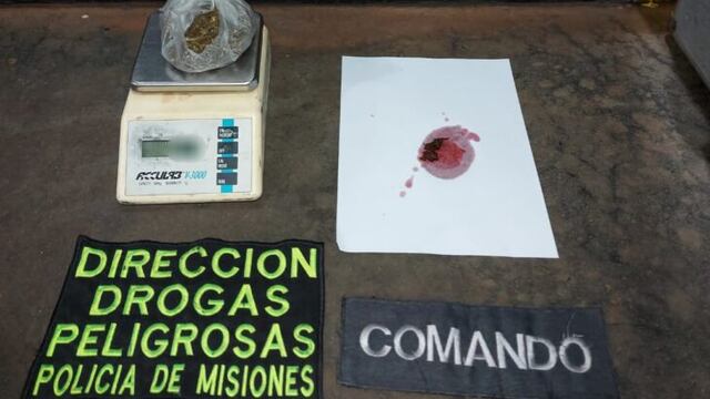 Un vendedor de droga fue detenido con droga encima en Posadas.