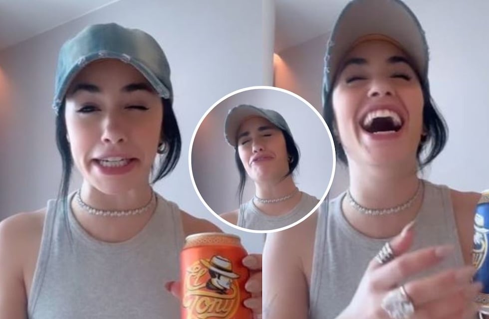 Lali Espósito probó el “mate en lata” y causó furor con sus reacciones