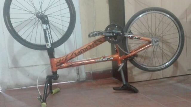 Así apareció la bicicleta robada a un deportista sanjuanino.
