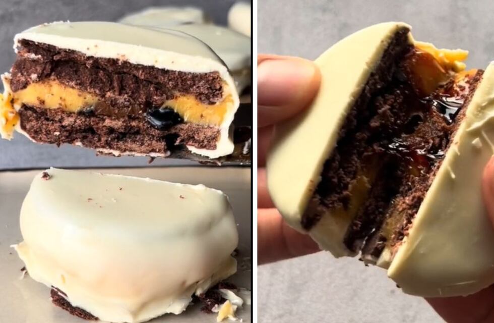 ¡Postre irresistible! Receta bomba de alfajor relleno de flan en simples pasos