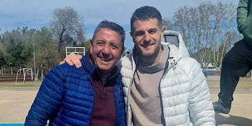 La filial de Belgrano, con Pablo Vegetti y el intendente de Mendiolaza, Daniel Salibi.