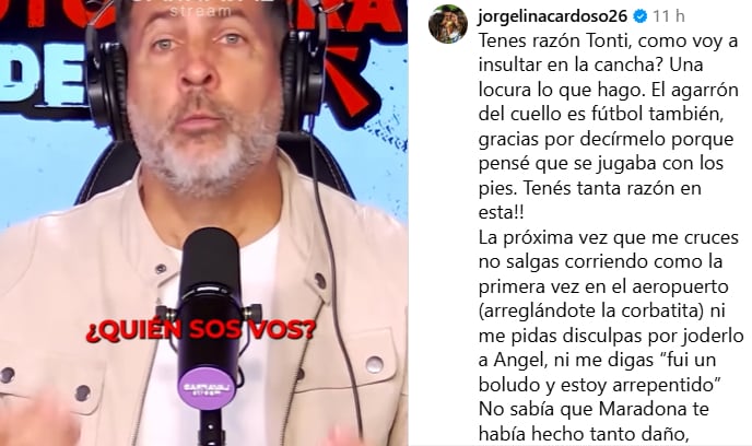 La letal respuesta de Jorgelina Cardoso a Toti Pasman.
