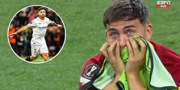 Montiel frenó unos segundos en medio de los festejos del Sevilla y habló de Dybala.