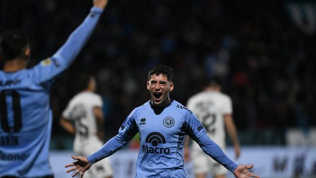 Ulises Sánchez, de lo mejor de Belgrano, puso el 1 a 0 frente a Newell's (Facundo Luque / La Voz).