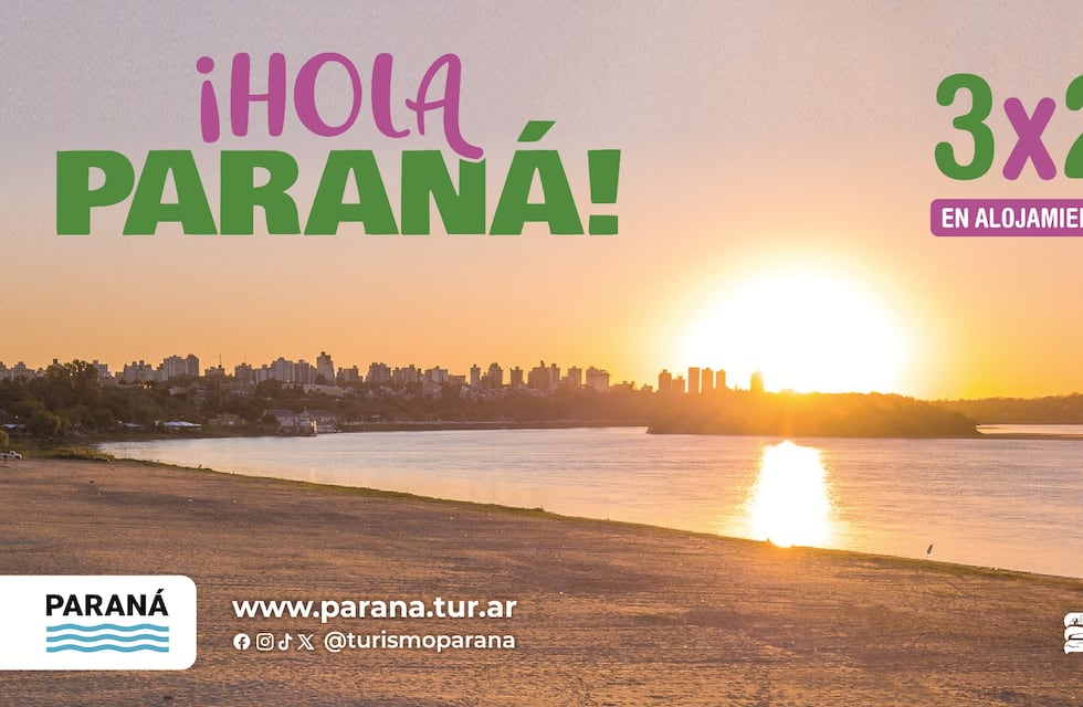 Paraná lanza una promoción 3x2 en alojamientos para el verano 2025/2026