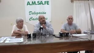 Griselda Marcos, Rodrigo Alonso y Adrián Oesquer, en AMSAFE Castellanos
