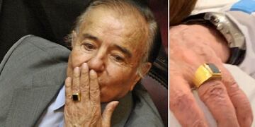El anillo sustraído al expresidente Carlos Menem