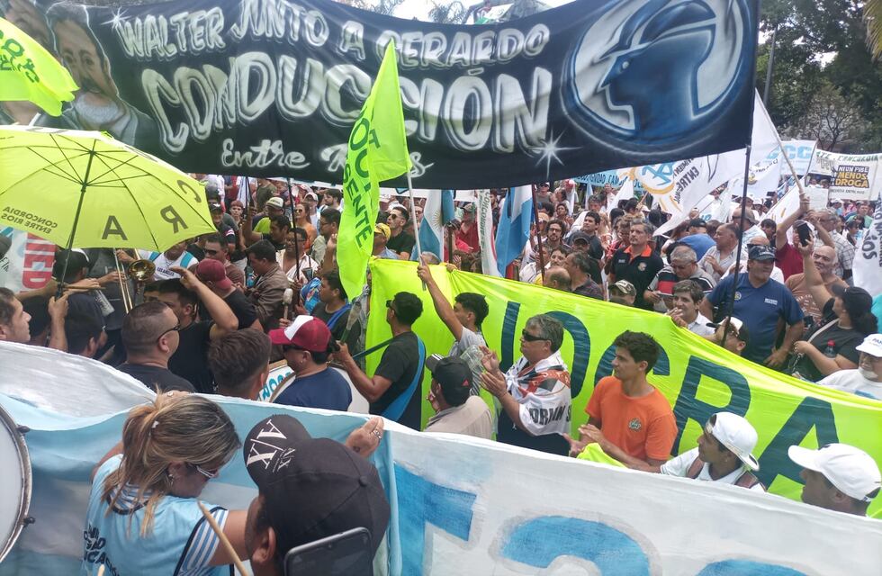 Paro nacional en Concordia: imagenes de la movilización de los gremios