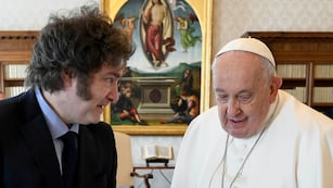 El encuentro entre Milei y Francisco. Foto: AP