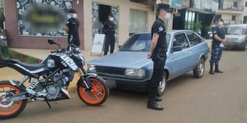 Efectivos policiales secuestran automóvil con dominio adulterado en Bernardo de Irigoyen.