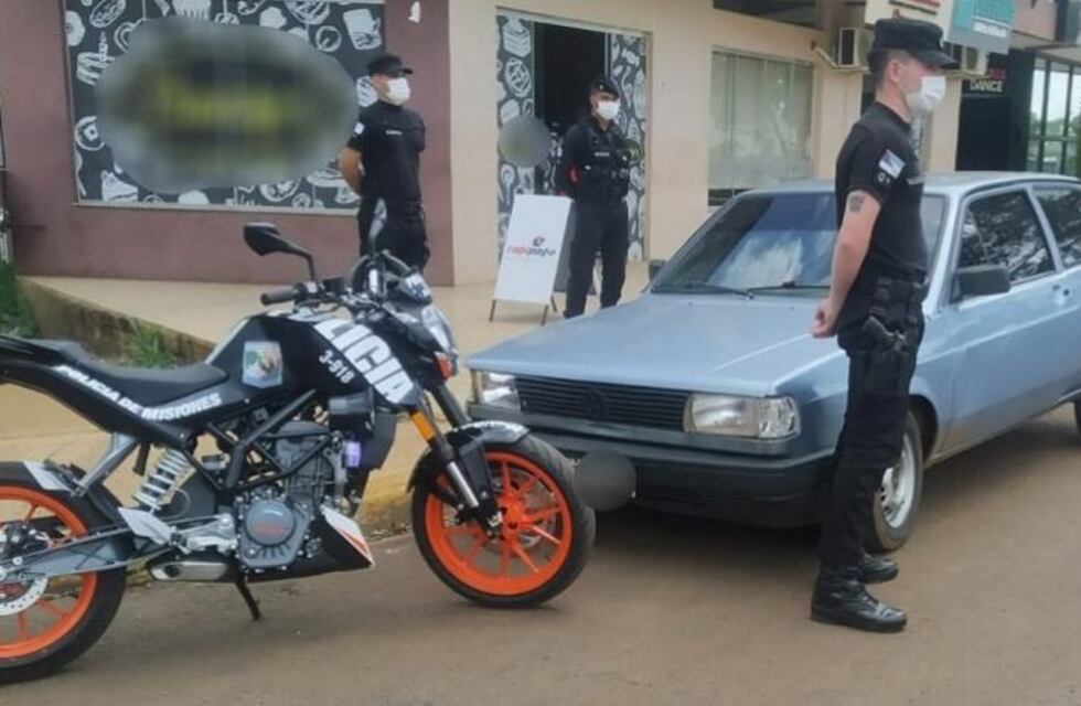Efectivos policiales secuestran automóvil con dominio adulterado en Bernardo de Irigoyen