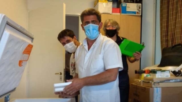 Carlos Gabbarini, secretario de Salud de Coronel Rosales. Vacunas Sputnik V