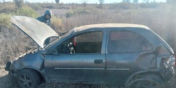 La foto del accidente fue publicada por el mismo Franco Ruarte en su cuenta de Facebook.