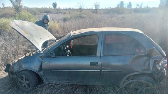 La foto del accidente fue publicada por el mismo Franco Ruarte en su cuenta de Facebook.