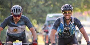 Lionel Badino y Guillermo Ferri pedalistas de Arroyito