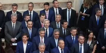 Frigerio en el acto de asunción del presidente Milei
