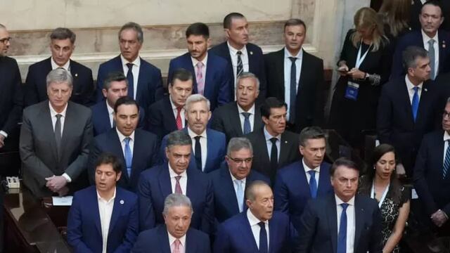 Frigerio en el acto de asunción del presidente Milei