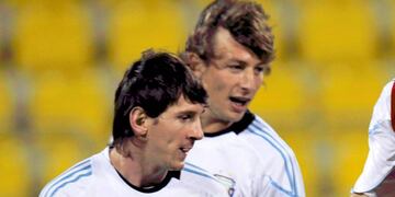 El "Gringo" y la "Pulga" fueron compañeros en la Selección Nacional.