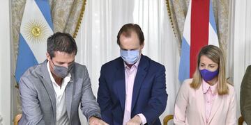 En el acto se hicieron presentes el candidato a diputado, Enrique Cresto, y la vicegobernadora, Laura Stratta.