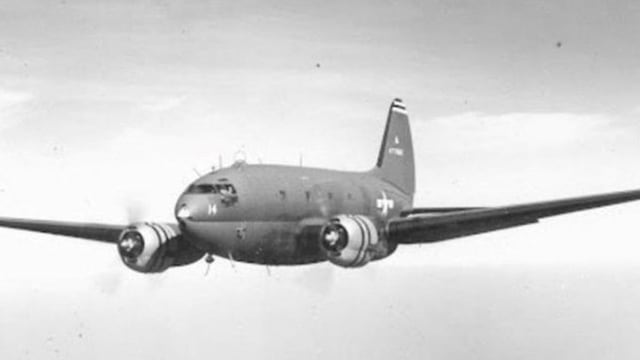 La imagen del avión C-46, desaparecido en el Himalaya hace casi 80 años.