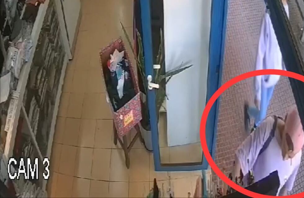 Eldorado: cámaras de seguridad registraron un robo en local de ropas