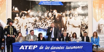 Jaldo participó de los actos por el 75° aniversario de ATEP.