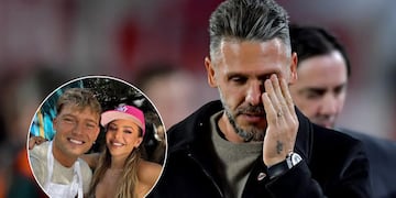 La reacción de Martín Demichelis tras ver a Evangelina Anderson a los besos con Ian Lucas.