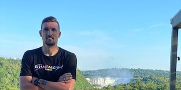 Franco Armani en las Cataratas de Iguazú