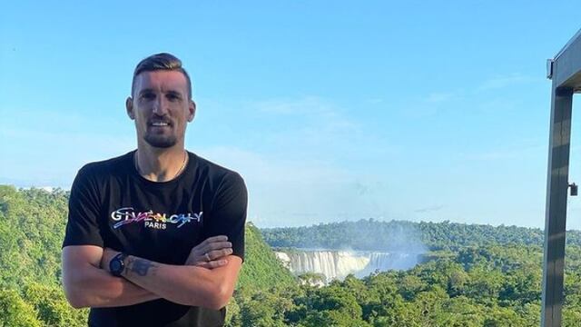 Franco Armani  en las Cataratas de Iguazú