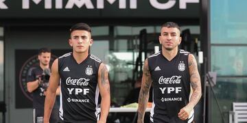 Thiago Almada y Ángel Correa, los dos jugadores que se suman a la selección nacional en lugar de Joaquín Correa y Nicolás González. (Instagram angelcorrea32)