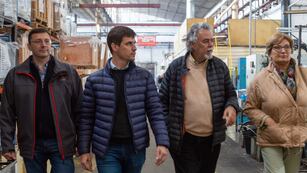 Recorrida de Viotti, Mársico y Fossatti recorriendo empresas