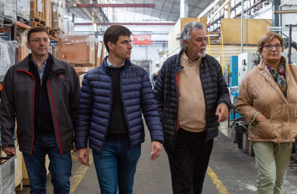 Viotti y Mársico junto a industriales de Rafaela