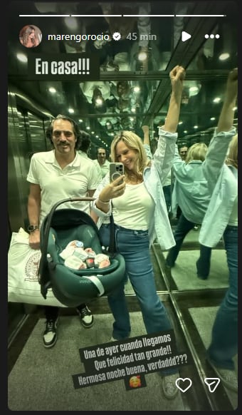 La felicidad de Rocío Marengo por el alta de su hijo Isidro