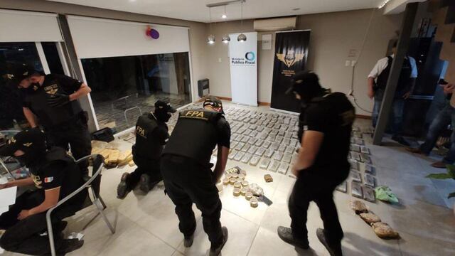Parte de lo incautado en Río Cuarto.