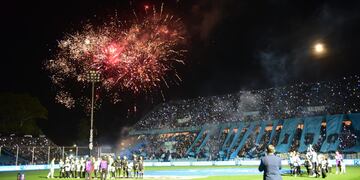 Belgrano en su partido ante Banfield, por la cuarta fecha del Clausura. (Nicolás Bravo / La Voz).