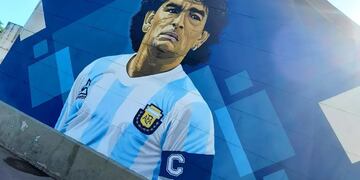 Mural Diego Maradona en Arroyito