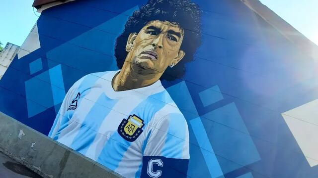 Mural Diego Maradona en Arroyito