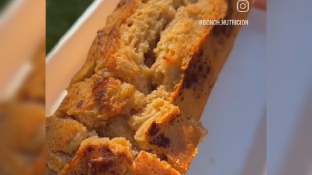 Budín de manzana.