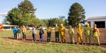La Dirección de Protección Civil realizó una capacitación en Combate y Prevención de Incendios Forestales