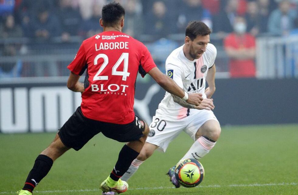 El PSG, con Messi de titular, cayó 2-0 ante el Rennes